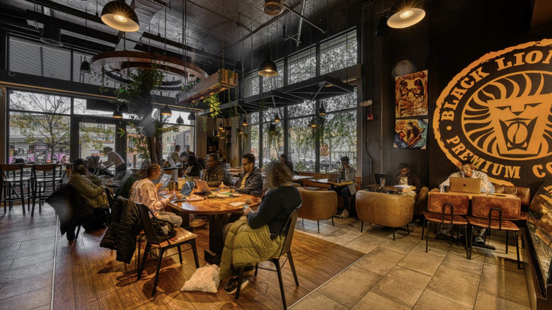 Interior of Black Lion Cafe