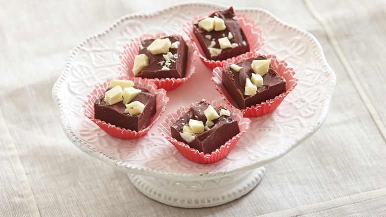 Red Velvet Truffle Fudge