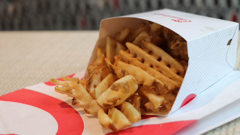 Box of waffle fries
