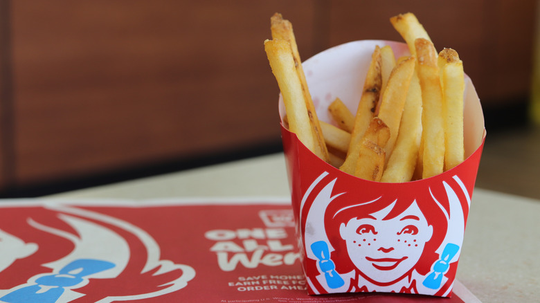 Wendy's fries on paper placemat
