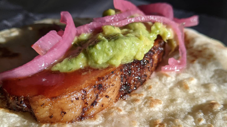 BBQ pork belly taco from Matt's BBQ tacos