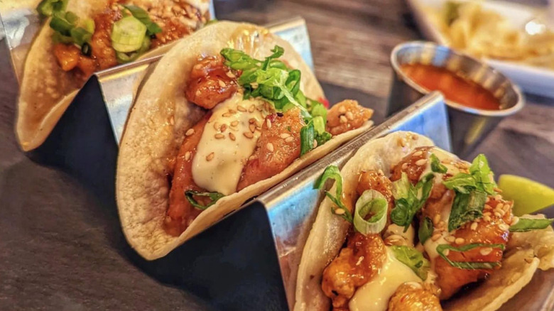 Chinitas Tapas general tso tacos