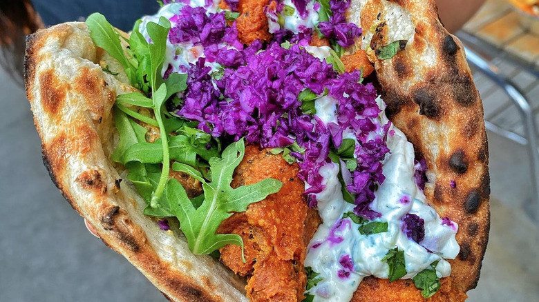 Taco Mahal's salmon pakora taco 