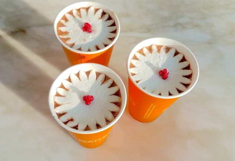 The blossoming hot chocolate at Dominique Ansel