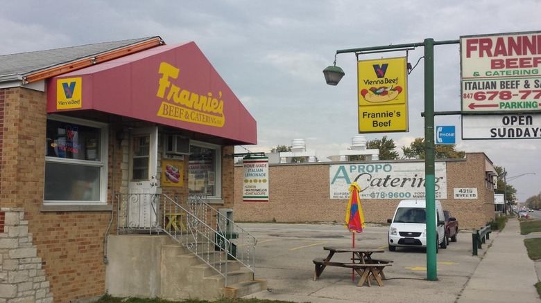 Frannie's Beef and Catering store exterior and signage