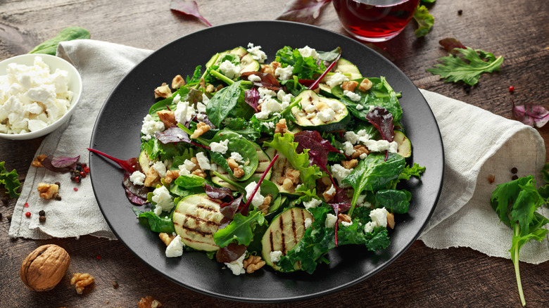 grilled zucchini and red wine