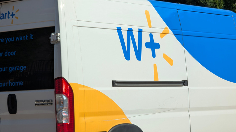 A Walmart+ van