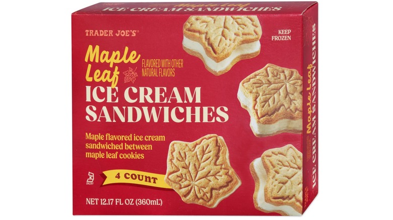 Box of Maple Leaf Ice Cream Sandwiches
