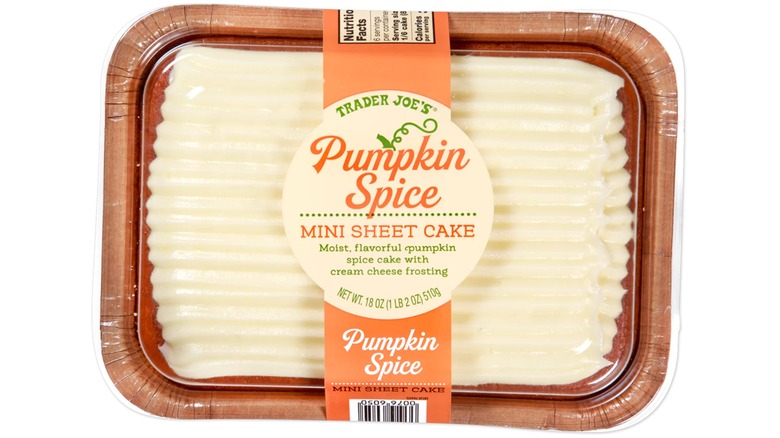 Tray of Pumpkin Spice Mini Sheet Cake