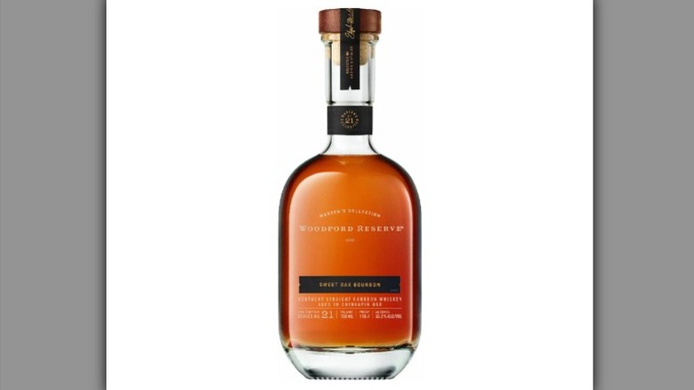 A bottle of Woodford Reserve Master's Collection Sweet Oak Bourbon