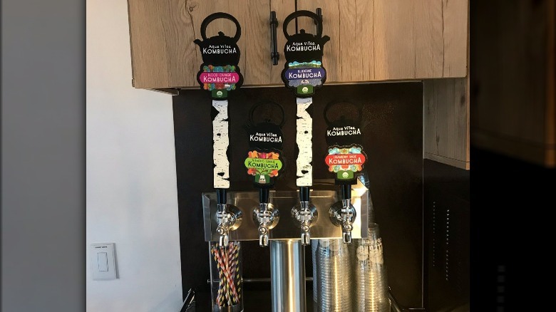 Kombucha taps at a bar