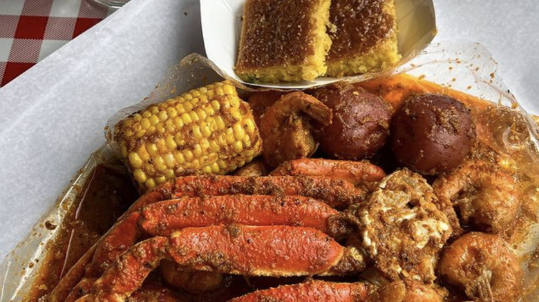 Low country boil at Lowcountry