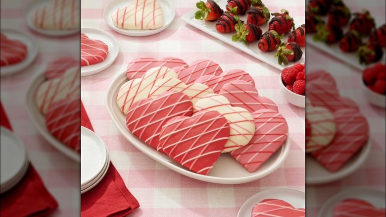 Heart shaped cookies from Sam's Club