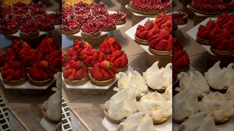 assortment of pastries at la grande epicerie