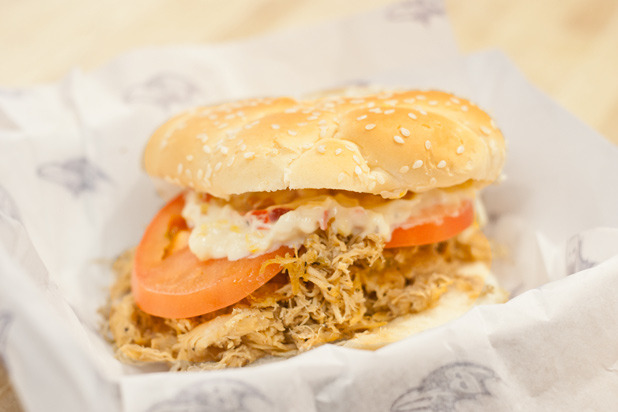Old Bay Shredded Chicken Sandwich: Sections 101 and 130