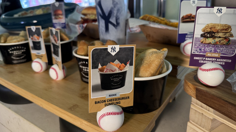 Assorted foods at New York Yankee stadium