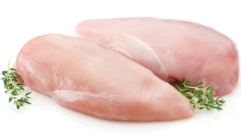 raw chicken breasts