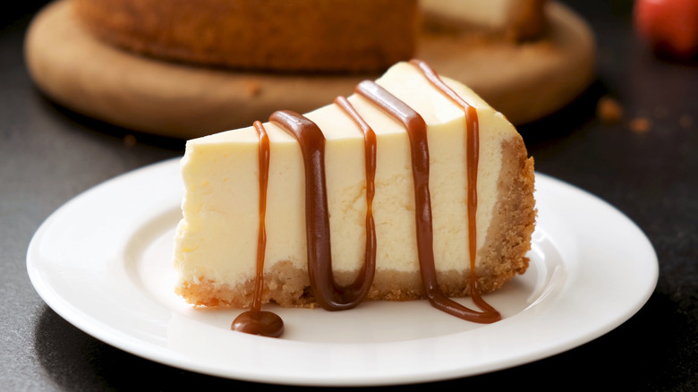 A slice of cheesecake 