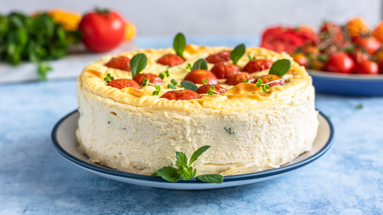 A savory cheesecake 