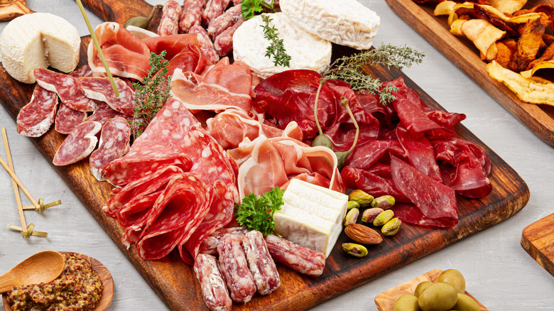 A full charcuterie board
