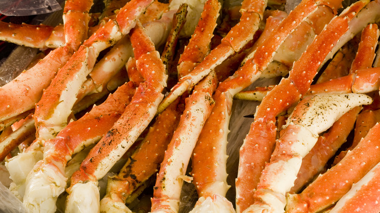a pile of crab legs