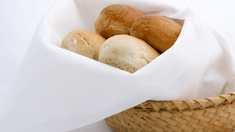 Breadsticks in basket