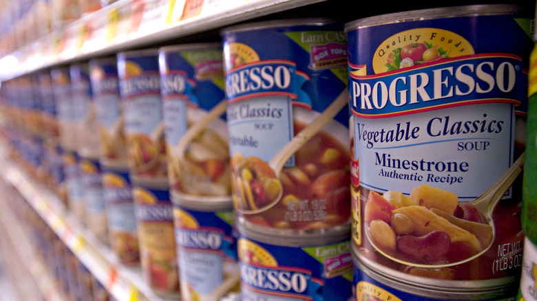 Progresso soup cans