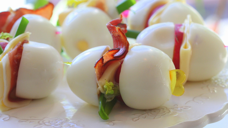 Hard boiled egg sandwiches