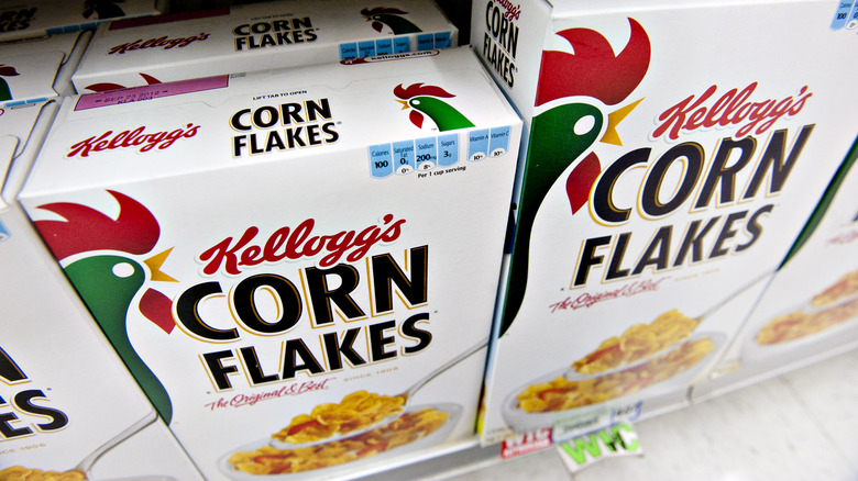 Boxes of Kellogg's Corn Flakes