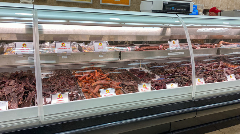 Jerky deli counter at Buc-ee's