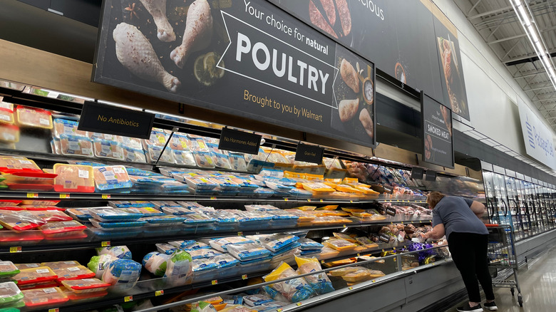 Poultry section of Walmart grocery store