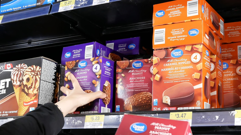 Great Value ice cream boxes