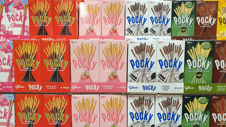 Various Varieties of Pocky snacks