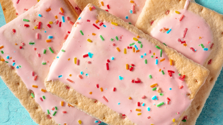Pink pop tarts with sprinkles