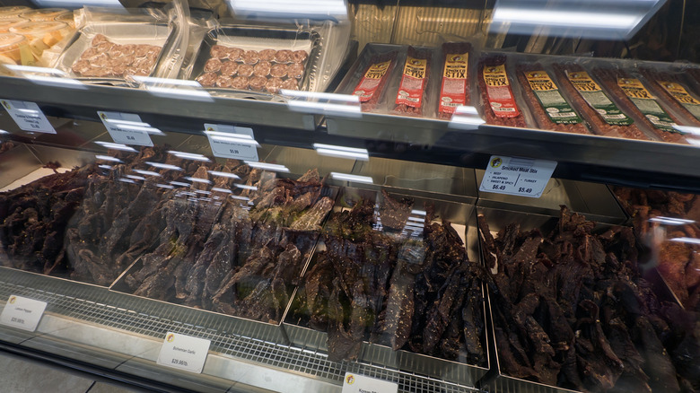 Jerky counter at a Buc-ee's