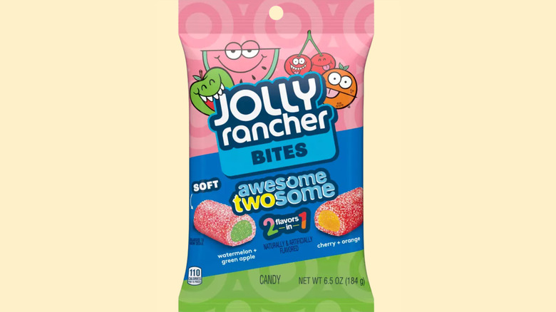 Awesome Twosome candies on beige background