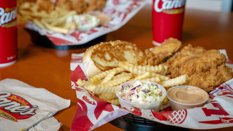 Cane's box combo with Cane's sauce