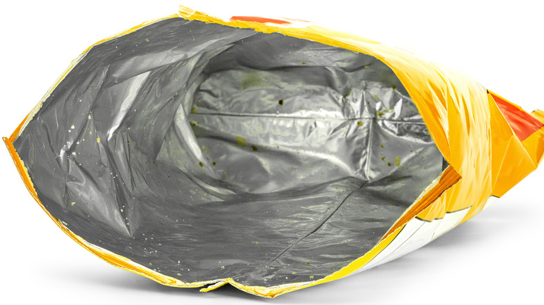 empty potato chip bag