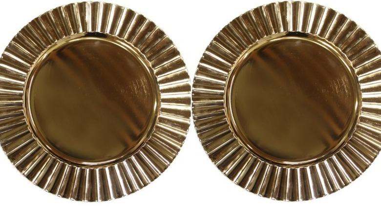 Dollar tree metallic gold charger plates