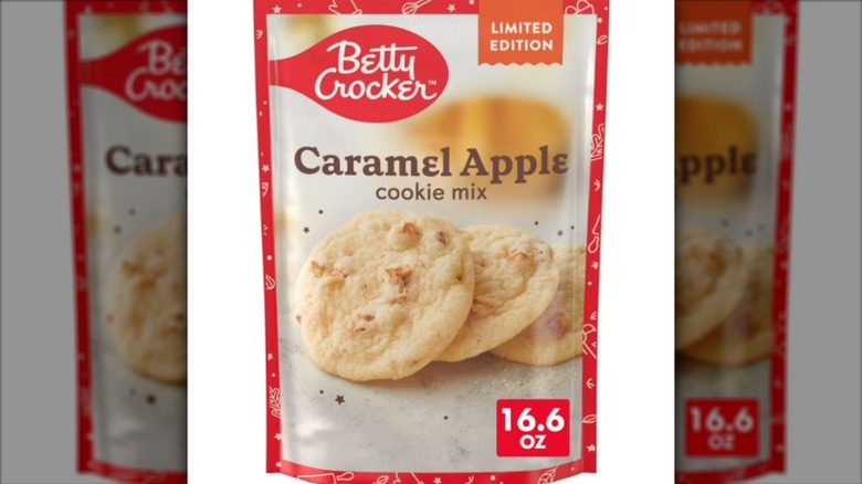 A bag of Betty Crocker Caramel Apple Cookie Mix