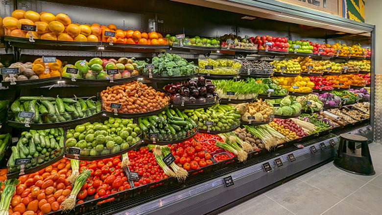 Produce at a grocery store