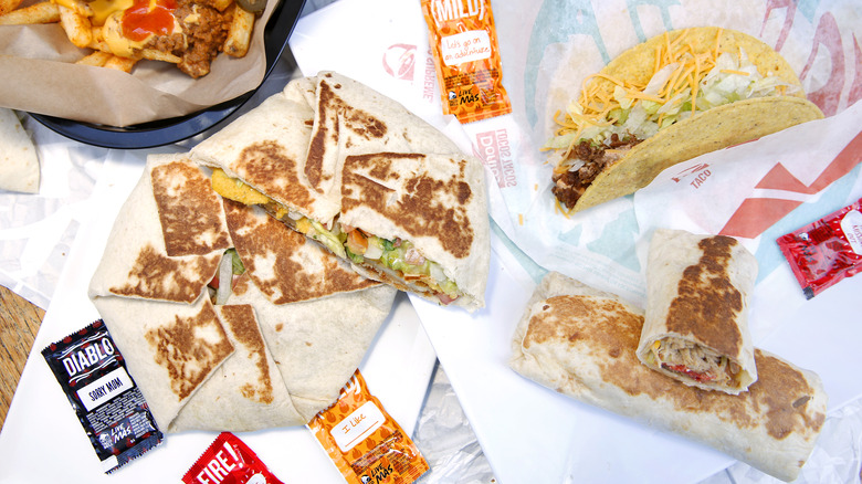 Taco Bell menu items sampler