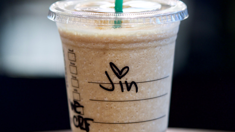 Name written on a Starbucks cup