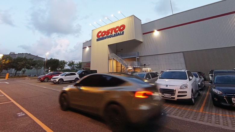 Costco storefront dusk