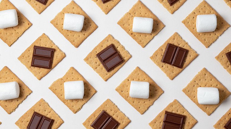 Group of individual s'mores