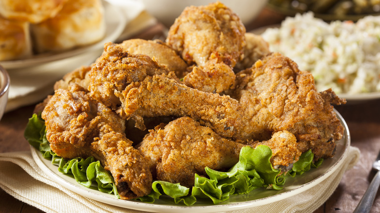 plate of Southern fried chicken