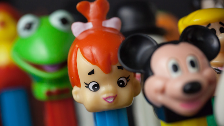 PEZ dispensers of cartoon characters