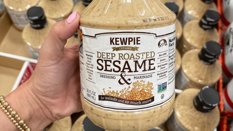 bottle of Costco kewpie sesame dressing