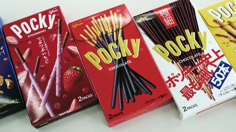 various Pocky packages