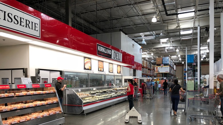 the Costco deli and rotisserie area